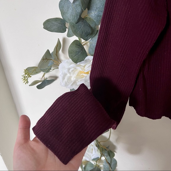 Forever 21 Long Sleeve Ribbed Crop Hoodie - Picture 5 of 8